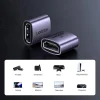 UGREEN HD159 (90592) HDMI aljzat–aljzat videóadapter, 8K, szürke thumbnail