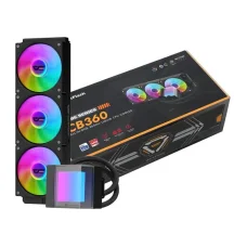 DarkFlash CB360 processzor-vízhűtés ARGB-világítással, fekete