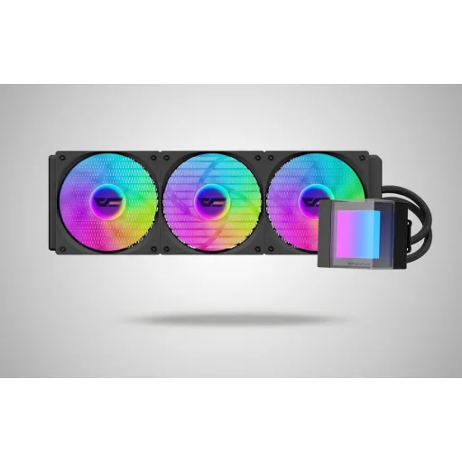 DarkFlash CB360 processzor-vízhűtés ARGB-világítással, fekete - 10