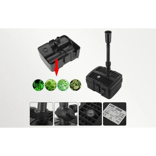 SUNSUN CUF-2505 szökőkút-szivattyú 5 W-os UV-C lámpával - 2