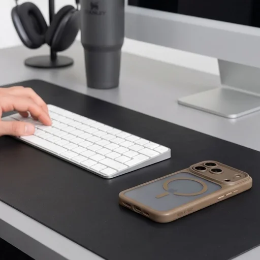  Apple iPhone 17 Pro / 18 Pro készülékhez való Tech-Protect MagPeak MagSafe CC tok, matt sötét szürkésbézs - 6