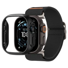  Apple Watch Ultra 1/2/3/4 (49 mm) Spigen Lite Fit Ultra és Thin Fit tok- és szíjszett, matt fekete