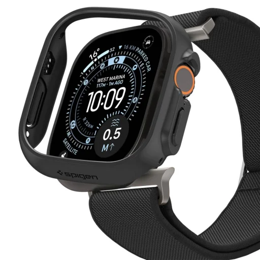  Apple Watch Ultra 1/2/3/4 (49 mm) Spigen Lite Fit Ultra és Thin Fit tok- és szíjszett, matt fekete - 2