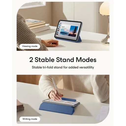  Apple iPad Mini 8 (2026) sötétkék ESR Rebound Magnetic mágneses tok - 5