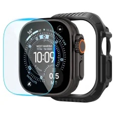  Apple Watch Ultra 1/2/3/4 (49 mm) Spigen Lock Fit tok edzett üveggel, matt fekete