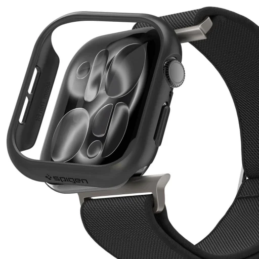  Apple Watch 10 / 11 / 12 (46 mm) fekete Spigen Fit Lite Ultra + Thin Fit tok- és szíjkészlet - 2