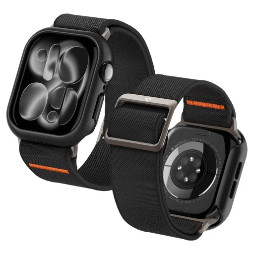  Apple Watch 10 / 11 / 12 (46 mm) fekete Spigen Fit Lite Ultra + Thin Fit tok- és szíjkészlet - 5