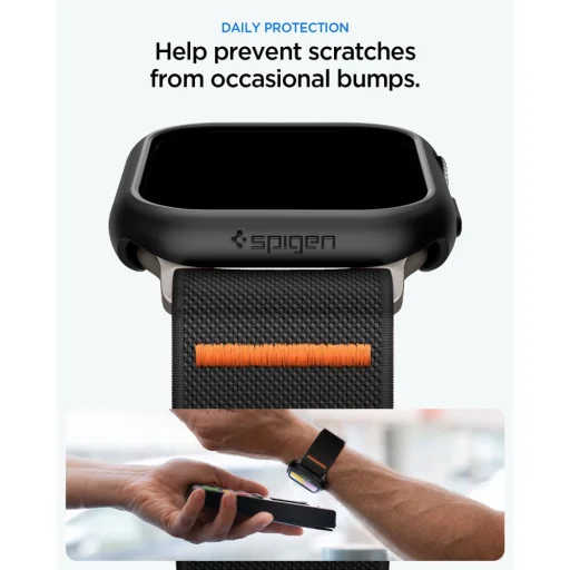  Apple Watch 10 / 11 / 12 (46 mm) fekete Spigen Fit Lite Ultra + Thin Fit tok- és szíjkészlet - 9