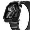  Apple Watch 10 / 11 / 12 (46 mm) órához való fekete-szürke Spigen Athlex Air + Rugged Armor tok és szíj thumbnail