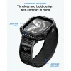  Apple Watch 10 / 11 / 12 (46 mm) órához való fekete-szürke Spigen Athlex Air + Rugged Armor tok és szíj thumbnail