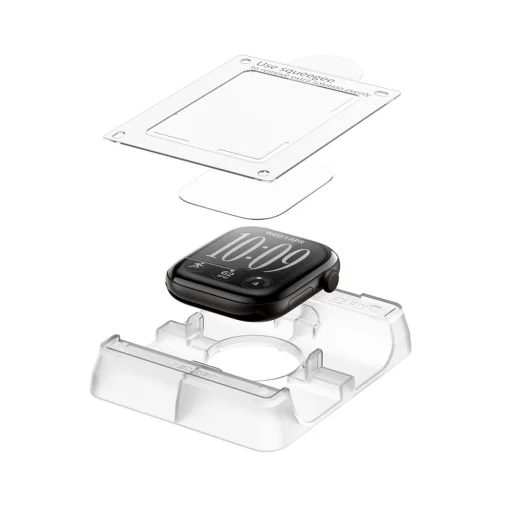  Apple Watch 12 (42 mm) Spigen Elite Shield EZ Fit átlátszó hidrogél kijelzővédő fólia, 2 db - 5