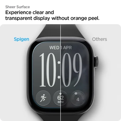  Apple Watch 12 (42 mm) Spigen Elite Shield EZ Fit átlátszó hidrogél kijelzővédő fólia, 2 db - 10