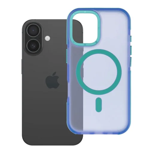  iPhone 16 kék Forcell F-Protect Vivid Premium MagSafe-kompatibilis tok - 6