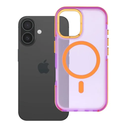  iPhone 16 lila Forcell F-Protect Vivid Premium MagSafe-kompatibilis tok - 5
