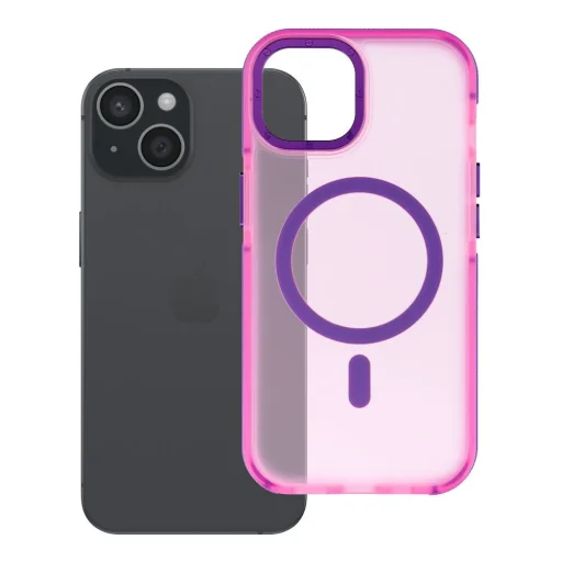  iPhone 15 rózsaszín Forcell F-Protect Vivid Premium MagSafe®-kompatibilis tok - 6