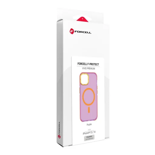  iPhone 13 / 14 lila Forcell F-Protect Vivid Premium MagSafe-kompatibilis tok - 6