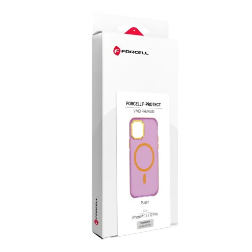  iPhone 12 / 12 Pro tok – Forcell F-Protect Vivid Premium, MagSafe-kompatibilis, lila - 6