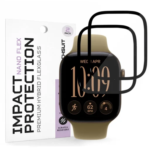  Apple Watch 12 42 mm fekete Techsuit Nano Flex kijelzővédő üvegfólia, 2 db - 1