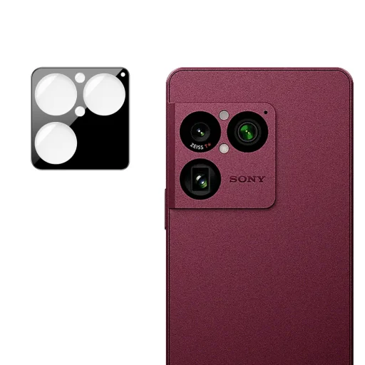 Sony Xperia 1 VIII fekete Techsuit teljes felületű edzett üveg kameravédő - 1