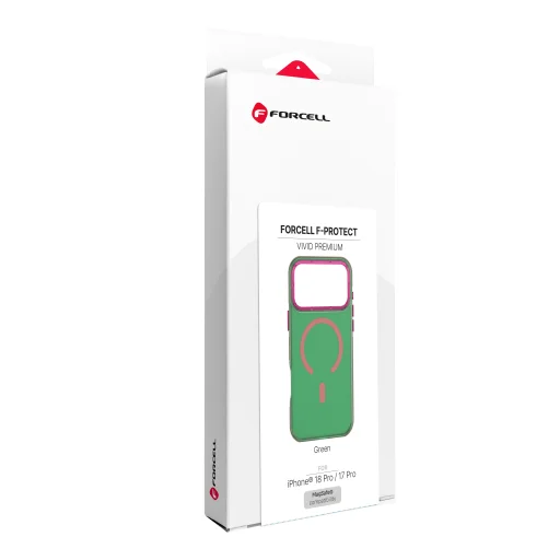  iPhone 18 Pro / 17 Pro zöld Forcell F-Protect Vivid Premium MagSafe®-kompatibilis tok - 6