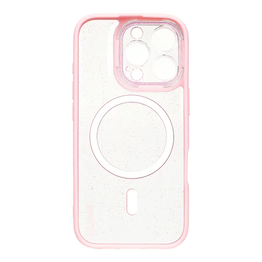  Apple iPhone 16 Pro OBAL:ME MagNetix Wrist átlátszó, csillámos tok – Blossom - 4