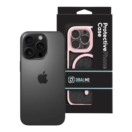  Apple iPhone 16 Pro OBAL:ME MagNetix Wrist átlátszó, csillámos tok – Blossom - 8