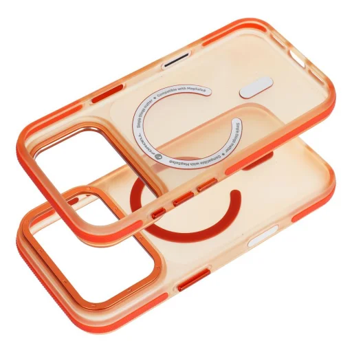 iPhone 18 Pro / 17 Pro narancssárga Forcell F-Protect Vivid Premium tok, MagSafe-kompatibilis - 2