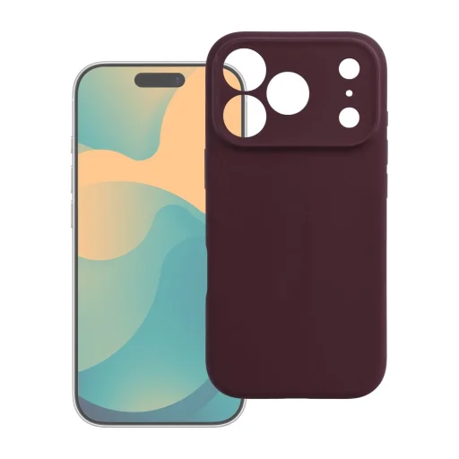  iPhone 18 Pro Max / iPhone 17 Pro Max Forcell F-Protect Rubber Premium tok, MagSafe-kompatibilis, sötét cseresznyeszínű - 1