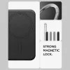 Spigen - Mágneses pénztárca Valentinus S-2 (AFA11978) - állvánnyal, MagSafe, műbőr, legfeljebb 3 kártyához - fekete thumbnail