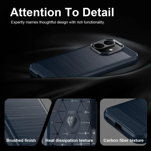  Xiaomi Redmi Note 17 Pro 5G kék Techsuit Carbon Silicone ütésálló tok - 6