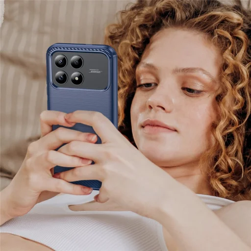  Xiaomi Poco F9 Pro kék Techsuit Carbon Silicone ütésálló tok - 6
