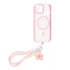  Apple iPhone 15-höz való átlátszó OBAL:ME MagNetix Wrist Blossom tok csuklópánttal thumbnail