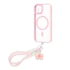  Apple iPhone 15-höz való átlátszó OBAL:ME MagNetix Wrist Blossom tok csuklópánttal thumbnail