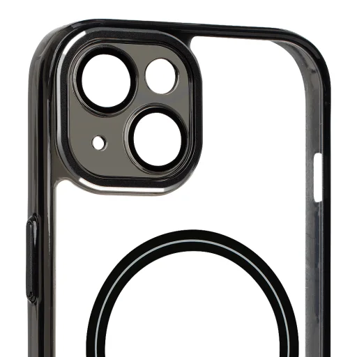  Apple iPhone 15 OBAL:ME MagNetix Zenith átlátszó, fekete tok - 6