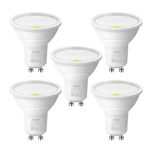 LEPRO 200086-DW GU10 LED-izzó, 3,3 W, hideg fehér, 5 db - 1