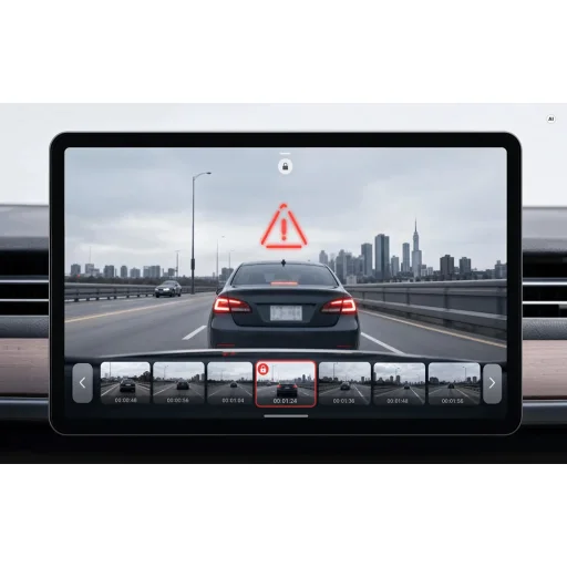 Ottocast Ottosafe CA560-T első és hátsó fedélzeti kamera vezeték nélküli Apple CarPlay és Android Auto adapterrel - 5