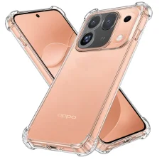  Oppo Find X10 Pro Max narancssárga és titán változathoz való Techsuit átlátszó, ütésálló szilikontok