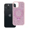  iPhone 15 rózsaszín Quartz Circle Stand Mag tok thumbnail