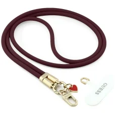  Univerzális szilikonpánt Guess Universal CBDY Silicone Script Charm – bordó