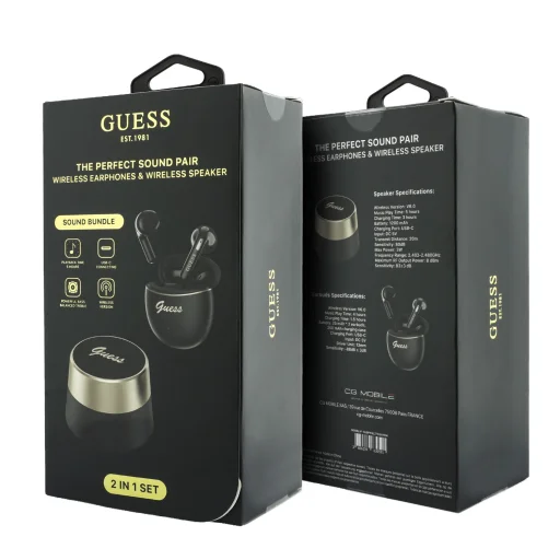 Guess Script TWS vezeték nélküli fülhallgató és 3W-os Bluetooth-hangszóró szett - 9