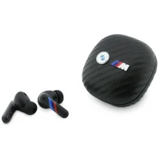 BMW TWS Bluetooth-fülhallgató ENC funkcióval, négyzetes karbonhatású kivitelben, fekete