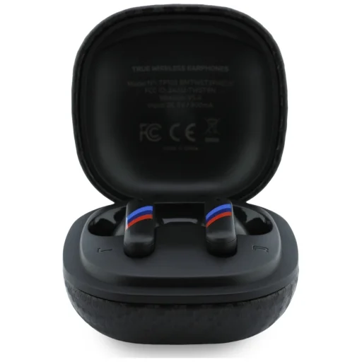 BMW TWS Bluetooth-fülhallgató ENC funkcióval, négyzetes karbonhatású kivitelben, fekete - 4
