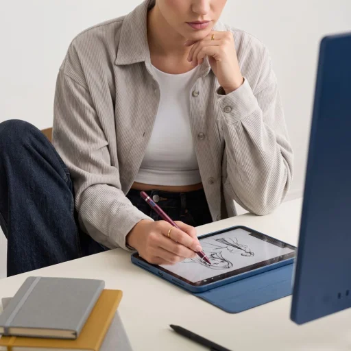  Aktív érintőceruza, Stylus AS01 Tech-Protect bordó - 5
