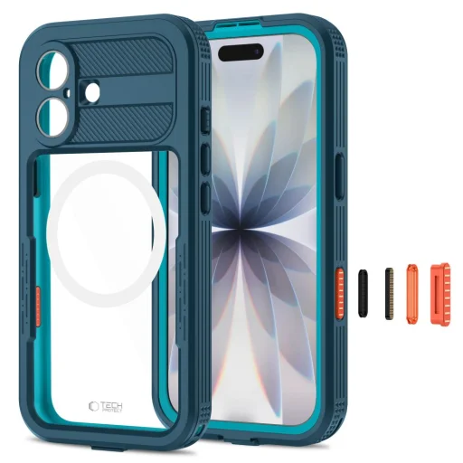  Apple iPhone 17 óceánkék Tech-Protect ShellBox MagSafe IP68 vízálló tok - 2