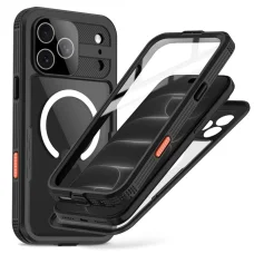  Apple iPhone 17 Pro / 18 Pro fekete Tech-Protect ShellBox MagSafe IP68 vízálló tok