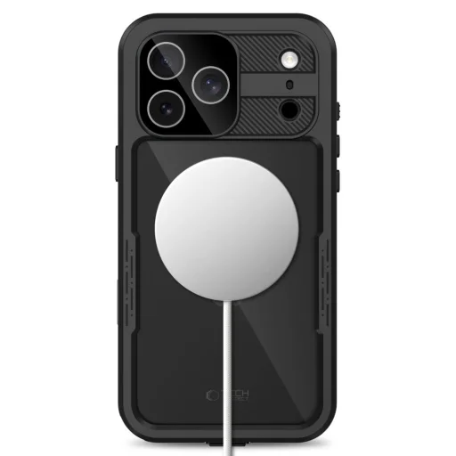  Apple iPhone 17 Pro / 18 Pro fekete Tech-Protect ShellBox MagSafe IP68 vízálló tok - 5