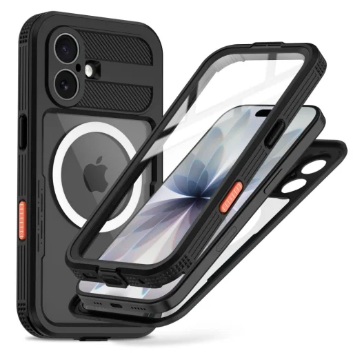  Apple iPhone 17 fekete Tech-Protect ShellBox MagSafe IP68 vízálló tok - 1