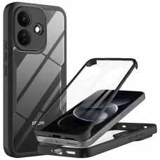  Xiaomi Redmi Note 17 Pro 5G fekete Techsuit ColorVerse 360 sorozatú átlátszó tok kijelzővédővel