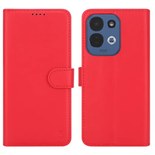  Xiaomi Redmi 17 4G/5G piros Tactical Field Notes oldalra nyíló tok - 2