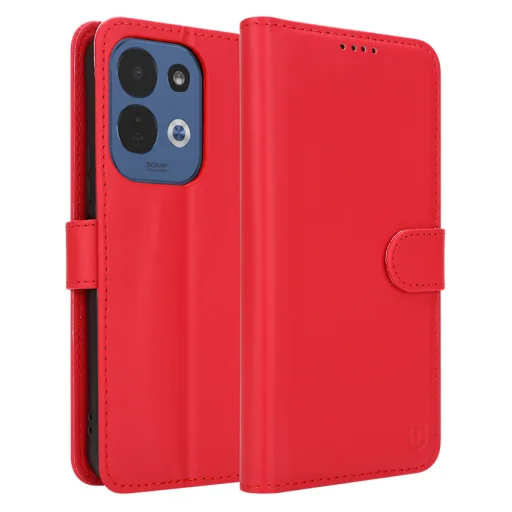  Xiaomi Redmi 17 4G/5G piros Tactical Field Notes oldalra nyíló tok - 3